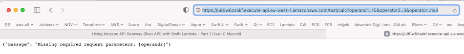Missing request parameter