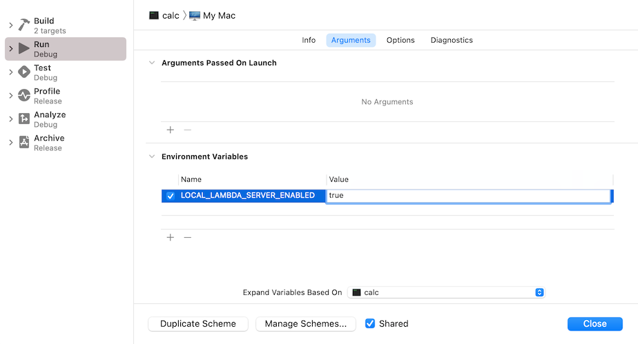 Edit scheme