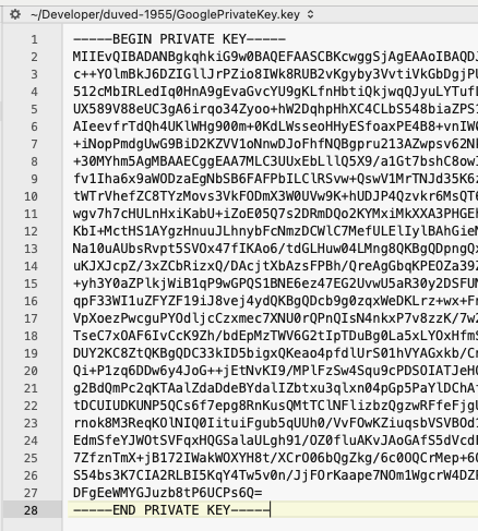 google-private-key